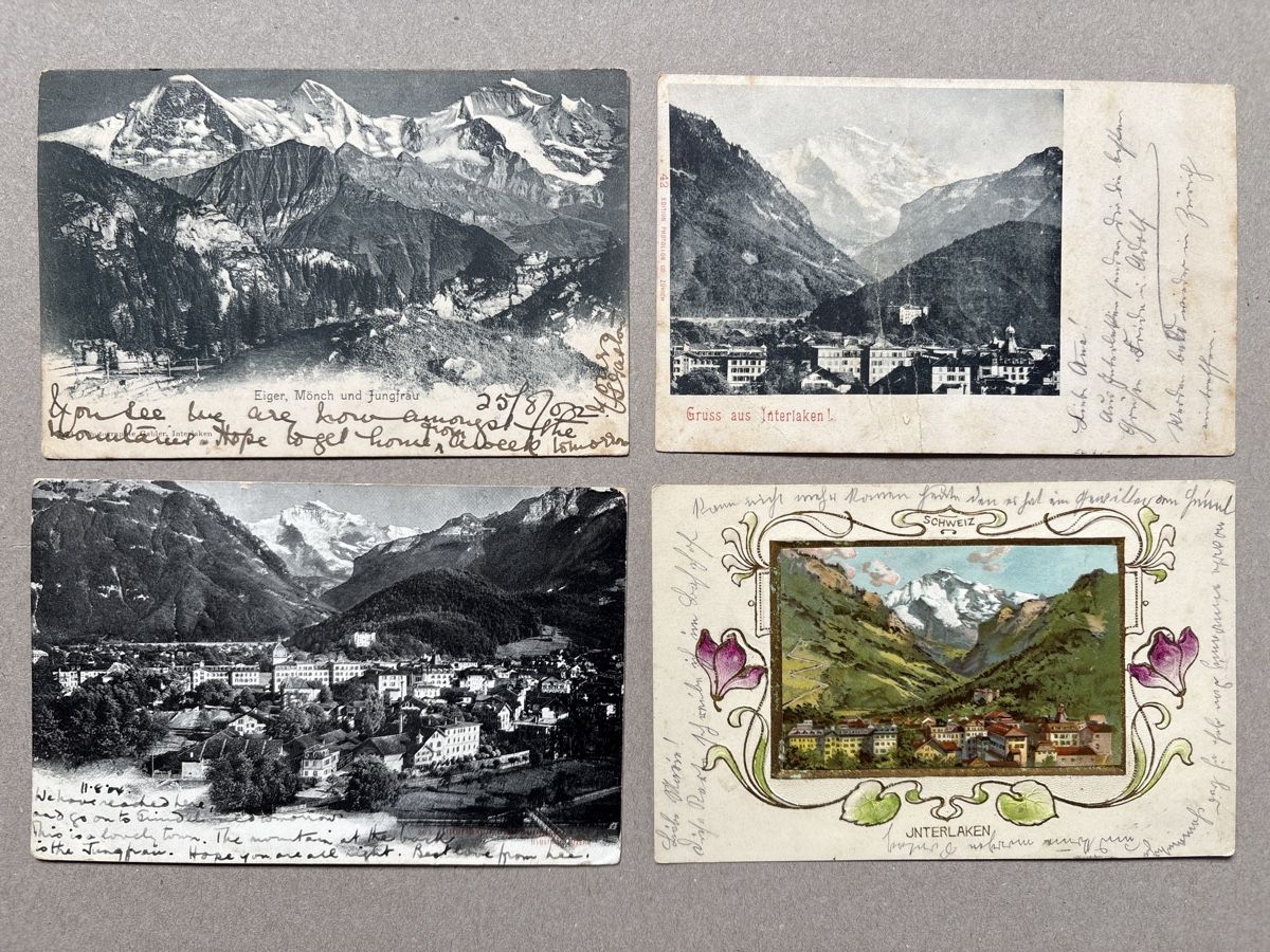 Cartoline postali: 8 AK Interlaken – Usato da Au ZH venduto da Samson84 2