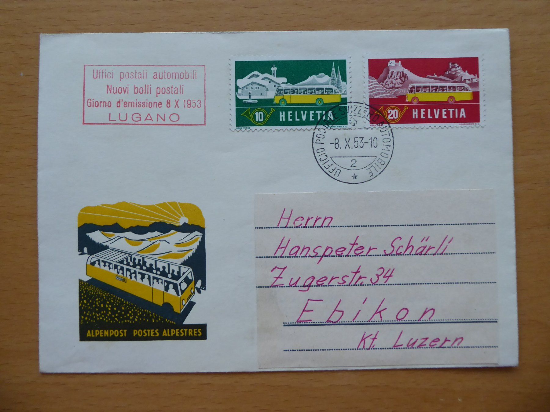 Tous les timbres: Toller Beleg Alpenpost – D'occasion à Rothrist par swisstools