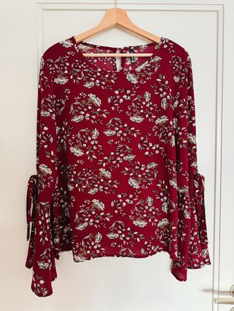 Chicorée Bluse | Grösse L, dunkelrot, neuwertig
