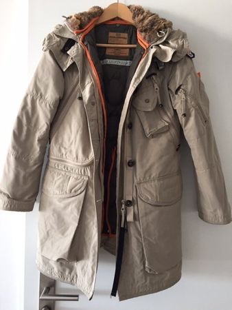 Parajumpers Adirondack Daunenjacke mit Kapuze, beige Gr. XS