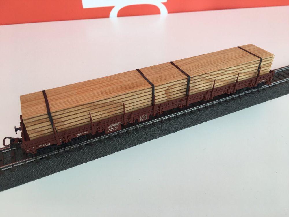 Fleischmann 826811 Rungenwagen DB AG Mit Stahlplatten - Modellbahn Zubehör