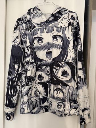 Ahegao Anime Manga Print Pullover Hoodie Sweatshirt Nice! (5