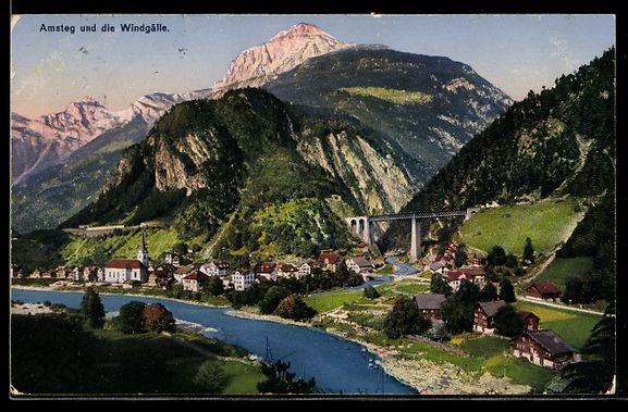 Cartoline postali: AK Amsteg, Die Windgälle – Usato da Berlin venduto da bartko-reher