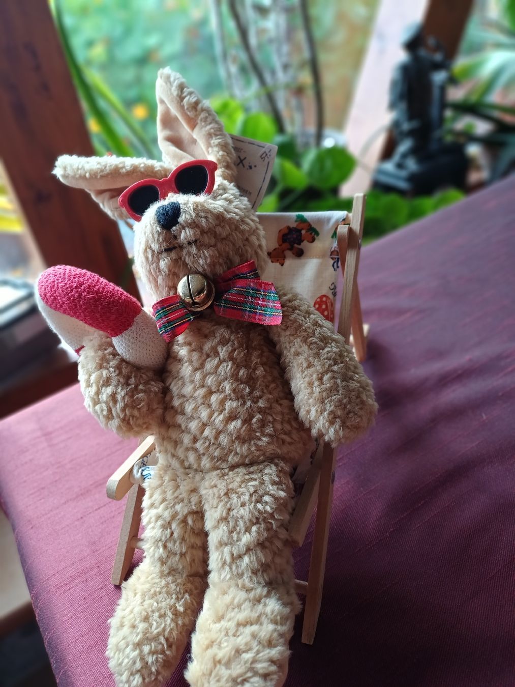 Statuette: Cooler Sommer-Felix aus Stoff – Nuovo (secondo la descrizione) da Gächliwil venduto da lesidees 1