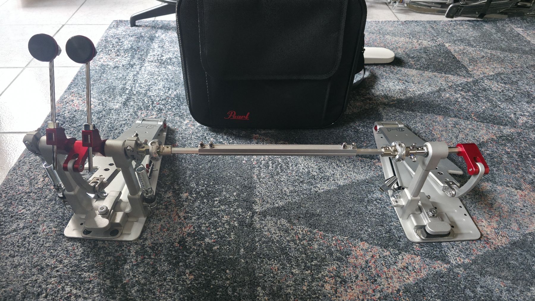 Strumenti musicali: DOUBLE PEDALE PEARL DEMON XR AVEC CASE – Usato da Thônex venduto da rom_w5qp 3