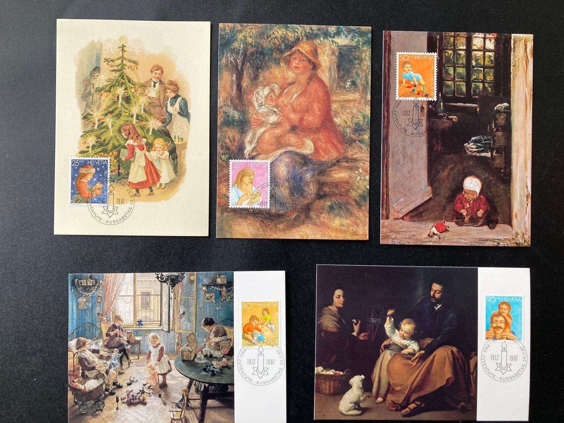 Alle Briefmarken: Vollständiger Maximumkarten-Satz Pro Juventute 1987 – Neu (gemäss Beschreibung) aus Niederurnen von Alpineyeti