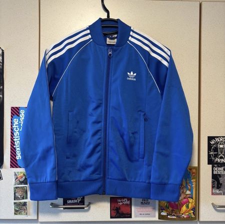 Adidas Jacke, blau mit Streifen, Gr. XXS