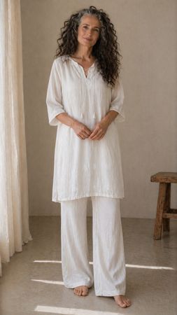 Nile Tunika Bluse weiss Boho Stil Grösse S passt auch M