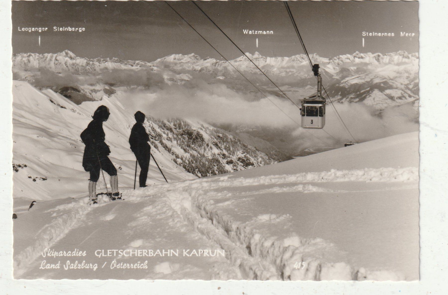 Cartes postales: Skiparadis  Gletscherbahn  Kaprun – D'occasion à Lumbrein par made02
