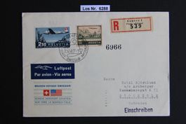 F Luftpost Brief sauber gestempelt 1947             Los 6288