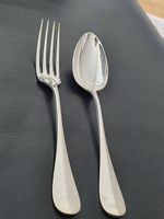 Besteck antik, 1 Gabel, 1 Löffel, Christofle