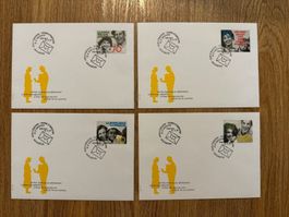 1997: Die Post SBK 929-932 FDC mit 4 Einzelmarken