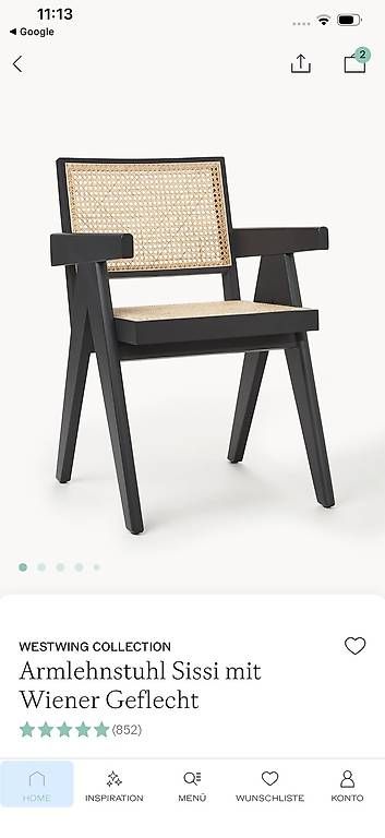 Westwing Sedie: Neuwertiger Stuhl Echtholz/ Rattan – Usato da Staad SG venduto da Hb1c0 1