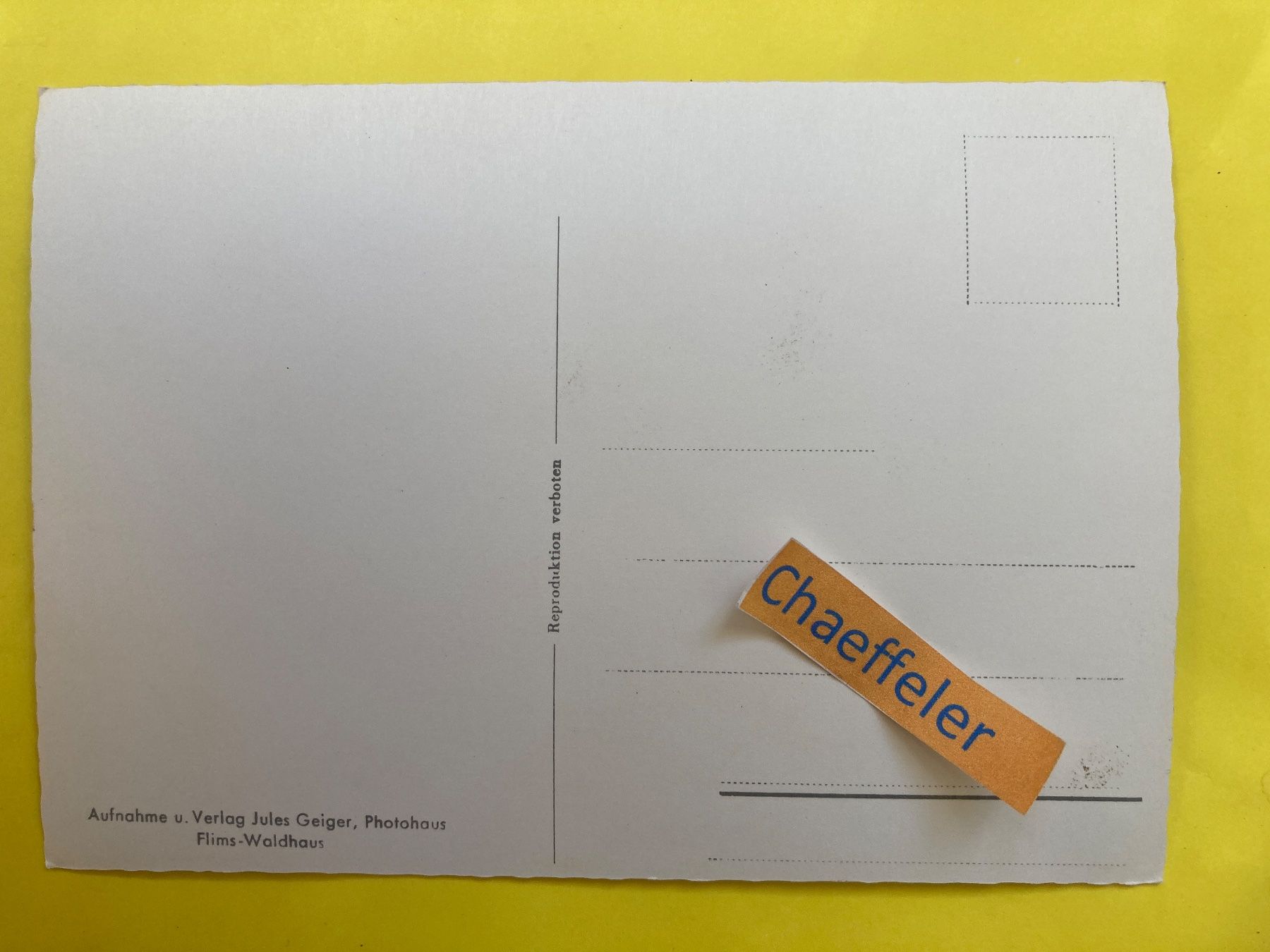 Cartoline postali: Disentis – Usato da Zürich venduto da Chaeffeler 1