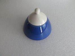 Zuckerdose marineblau-weiss
