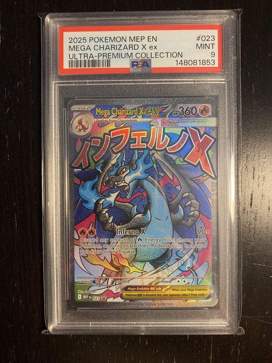 Pokémon Carte collezionabili: PSA9 Mega Charizard X ex Promo - Ultra Premium Coll. 2025 – Nuovo (secondo la descrizione) da Unterentfelden venduto da KoolAid-WhiTe