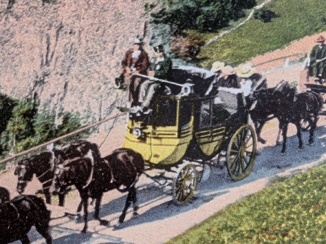 Cartoline postali: Gotthard Postkutsche, 5 Spänner,  gelaufen 1911 – Usato da Mönchaltorf venduto da Blechfreund 3