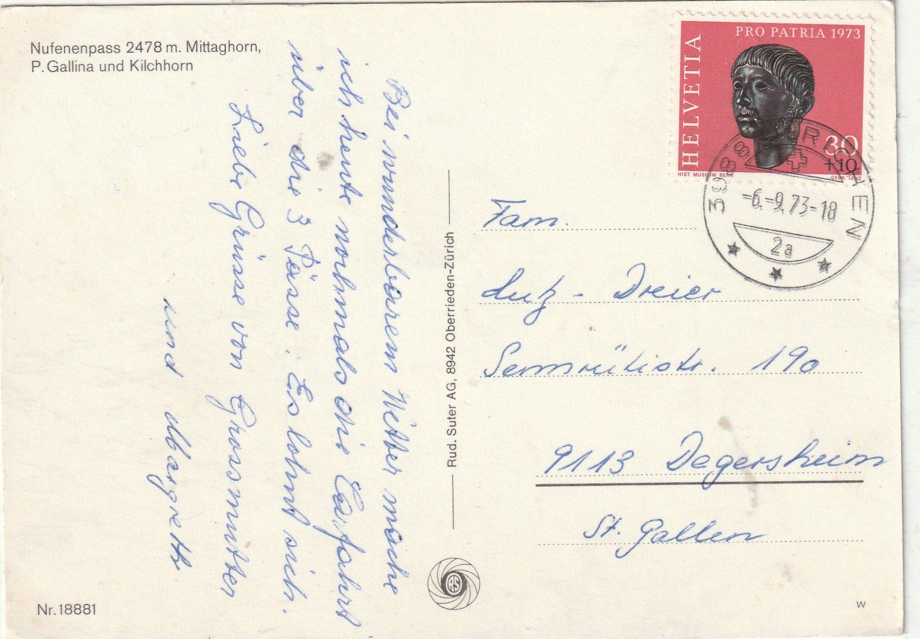 Cartes postales: Nufenenpass – D'occasion à Lumbrein par made02 1