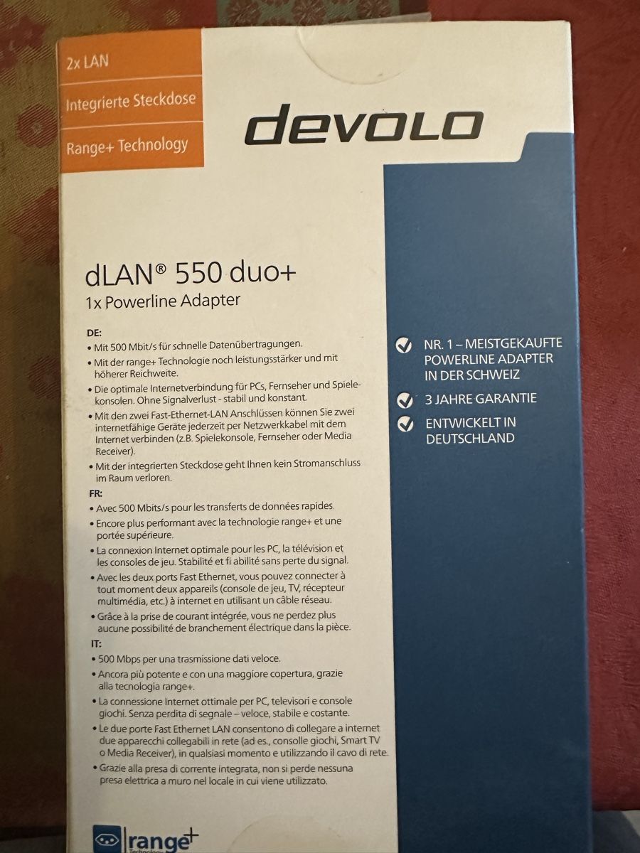 Devolo WiFi: Devolo Powerline LAN – Neuf avec emballage d'origine à Yverdon-les-Bains par Swissm35 2