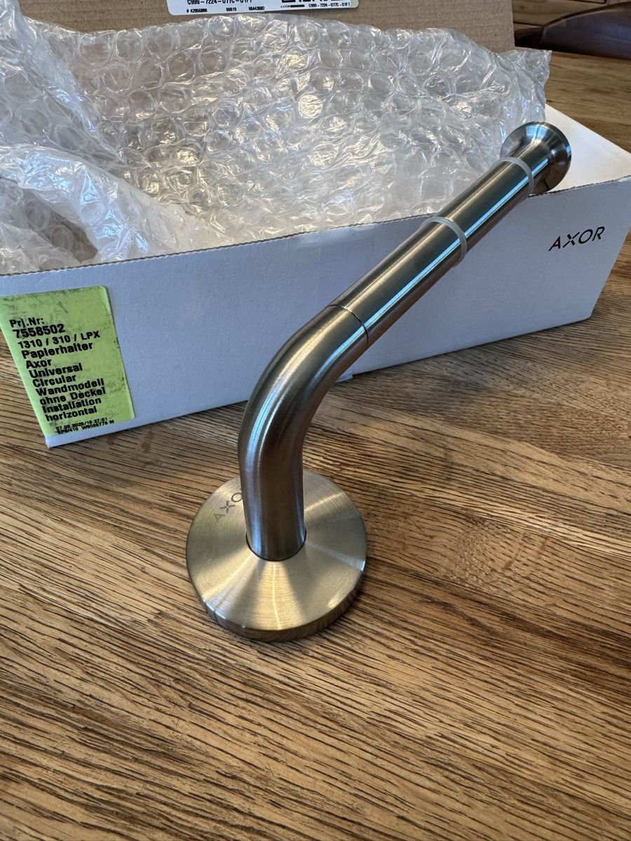 Grohe WC: Axor WC-Papierhalter Universal Circular Edelstahloptik – Nuovo e nell'imballaggio originale da Unterterzen venduto da b.aron 1