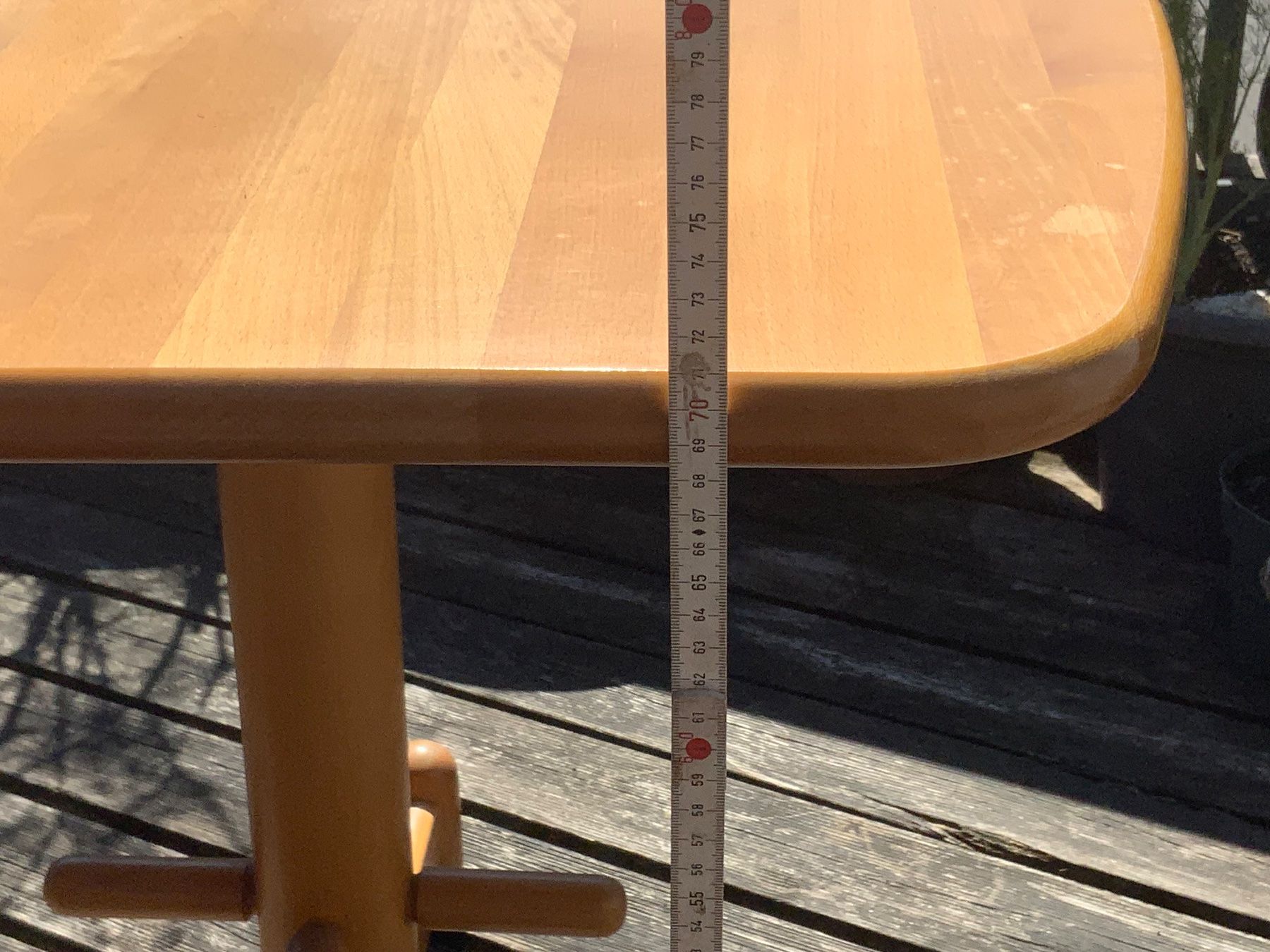 Tavoli: Esstisch Holz hell abgerundete Ecken 140x90cmx71 – Usato da Sirnach venduto da Motorbiene007 3