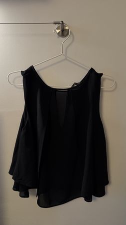 Elegantes schwarzes Top Gr. M Sommerlich & leicht, vielseiti
