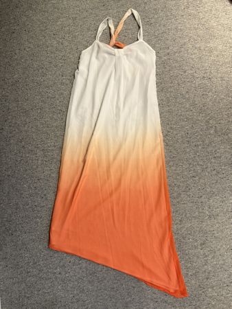 Sommerkleid Gr. 36 weiss-orange Ombré Look