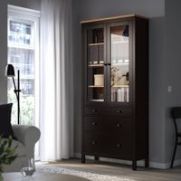 Ikea Hemnes Vitrine Schwarz