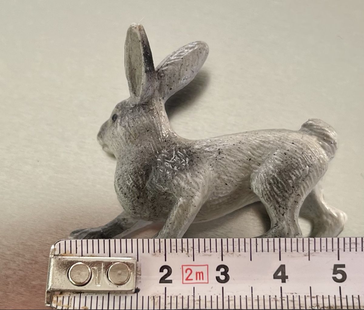 Bullyland Giocattoli: Seltener Bully (Bullyland) Hase, grau, stehend – Usato da Reinach BL venduto da sake08-2008 3