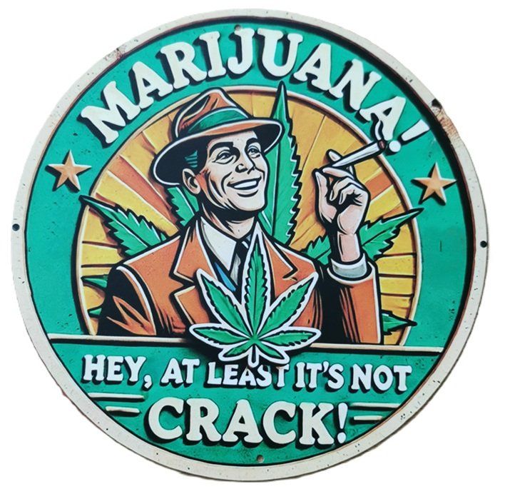 Schilder: Marijuana - Blechschild  (neu/OVP) – Neu und originalverpackt aus Wilen b. Wollerau von morethanmusic