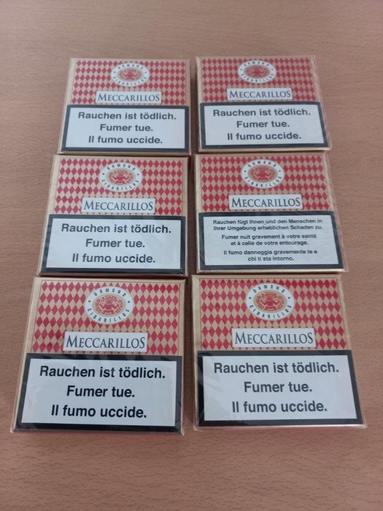 Zigarren: 6 Packungen Ormond Meccarillos Zigarillos neu verpackt – Neu und originalverpackt aus Pfäffikon / ZH von Pefkadett