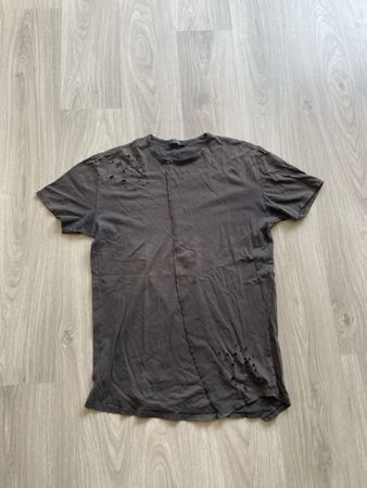 Cooles Sommer T-Shirt mit Rissen, Braun, Grösse M