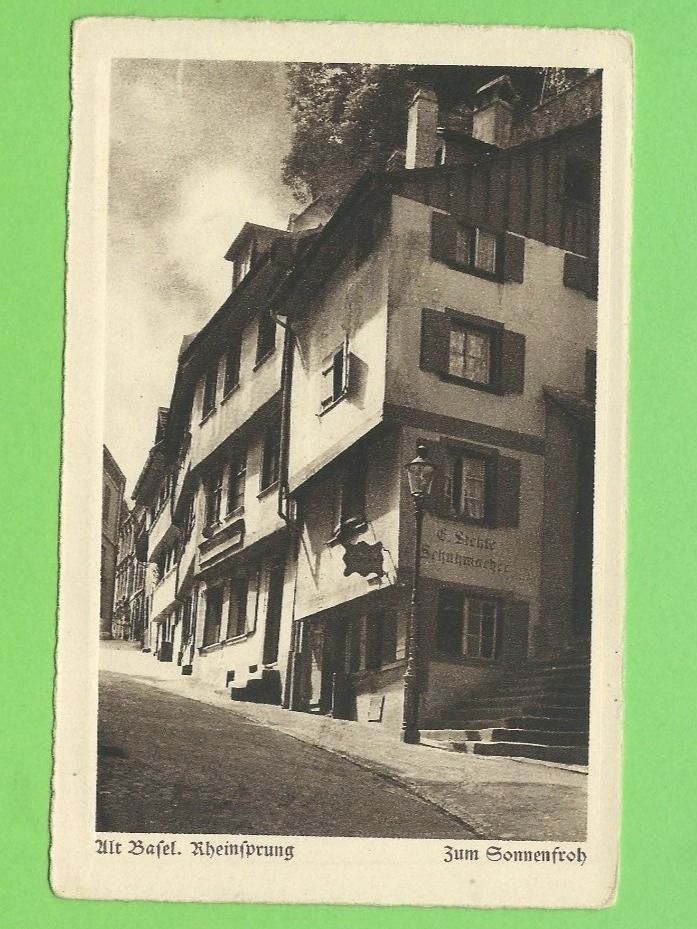 Cartoline postali: Alt Basel.  Rheinsprung – Usato da Zürich venduto da t24_de