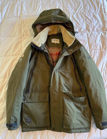 Veste d'hiver chaude Camel Active kaki, taille 54 (L)