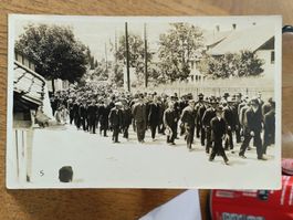 Echt Photo Karte / Fest Umzug in Reinach AG Ausgabe ca. 1930