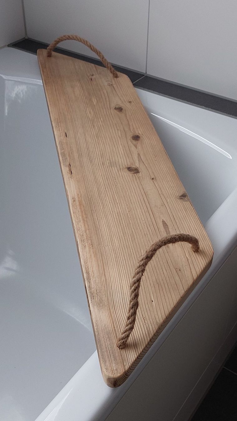 Tutte le decorazioni: Badewannenablage aus einem Altholzbrett – Nuovo e nell'imballaggio originale da Egnach venduto da Oldwoodstyle 9