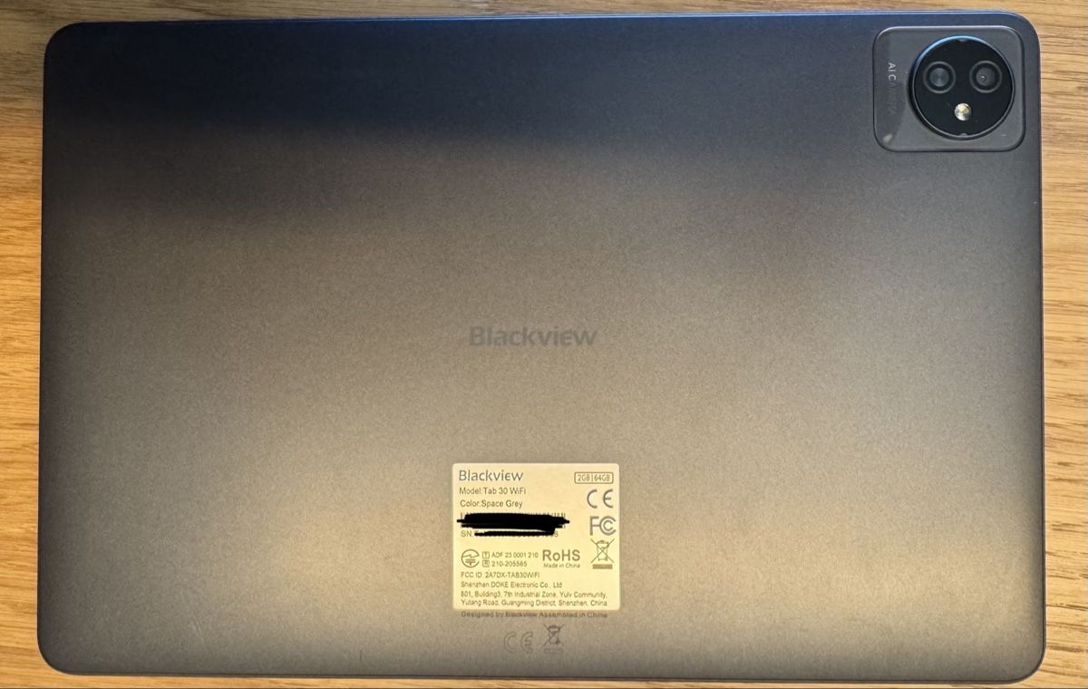 Blackview Tablet PC: Tablette Blackview Tab 30 WiFi gris comme neuve – Gebraucht aus Palézieux von arathilion 2