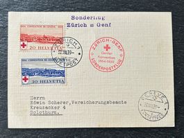 1939 Rotkreuz Sonderflug Genfer Konvention 1864-1939