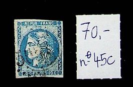 FRANCE  TIMBRE OBLITÉRÉ No 45C. COTE 70 EUROS - T83