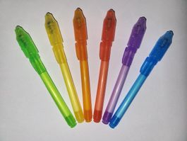 1 Stift mit unsichtbarer Geheimtinte und UV-Licht