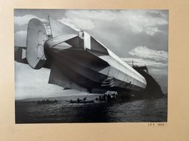 Original Vintage Poster -  Alte Fotografie Zeppelin LZ5