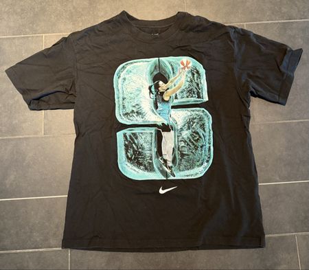 Nike Basketball T-Shirt Black Graphic Print Mens Size M 49