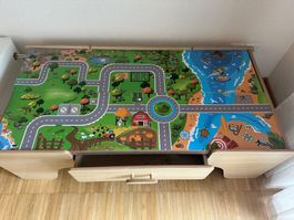 Spieltisch mit Strassenmotiv gebrauchter Zustand