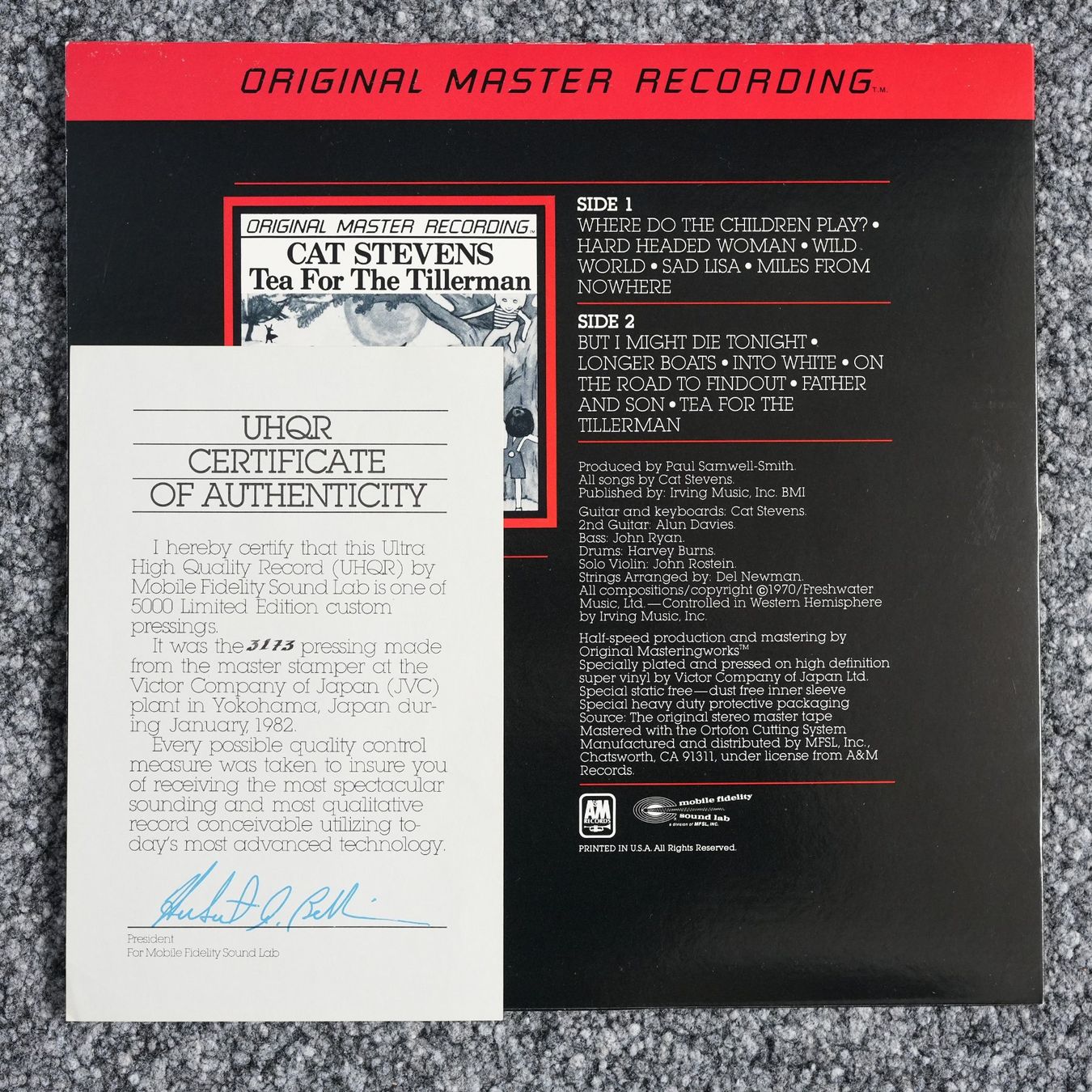 Dischi in vinile: UHQR Cat Stevens / Tea For The Tillerman – Usato da Brunnen venduto da Techfreak1 1