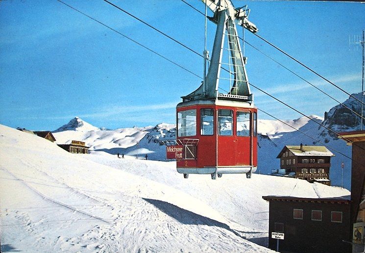 Cartoline postali: MELCHSEE-FRUTT Luftseilbahn Stempel Pension Posthaus E. Rohr – Usato da Jona venduto da philajona
