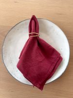 120er Set Stoffservietten aus Baumwolle, bordeauxrot, NEU