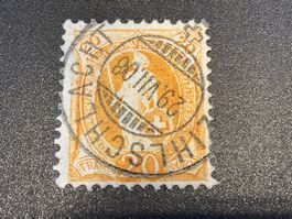 Stehende Helvetia 94 A Faserpapier Voll@ Zihlschlacht TG