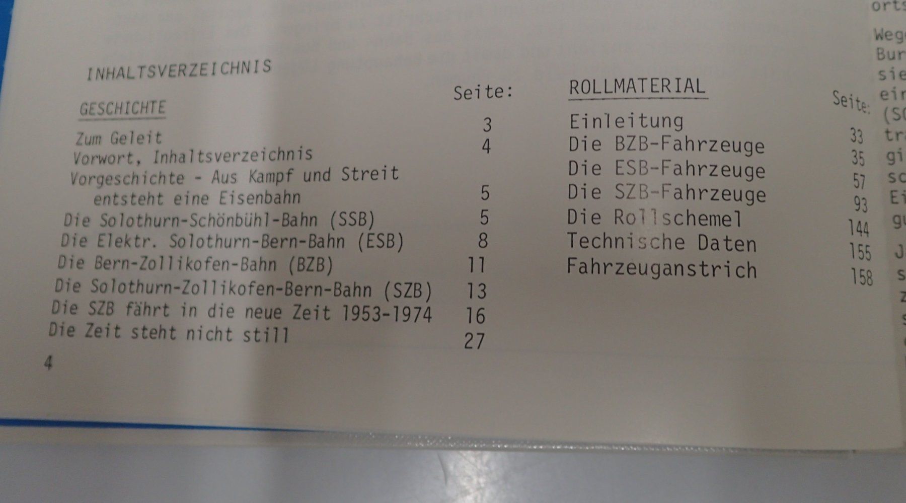 Libri: Buch "Solothurn-Zolliken-Bern-Bahn" Geschichte & Rollmater. – Nuovo (secondo la descrizione) da Lausanne venduto da Biquette6 1