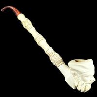 🔥 Edle Meerschaumpfeife, handgeschnitzt 🔥