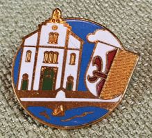 D806 - Kirche Fluss Brücke Wappen Pfadi?